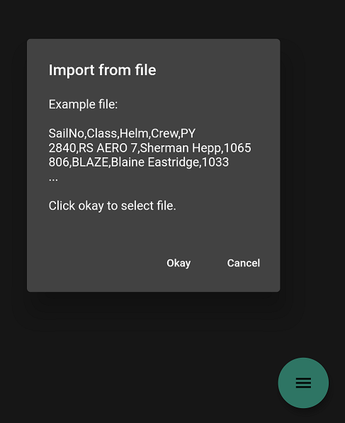 Import competitors from file